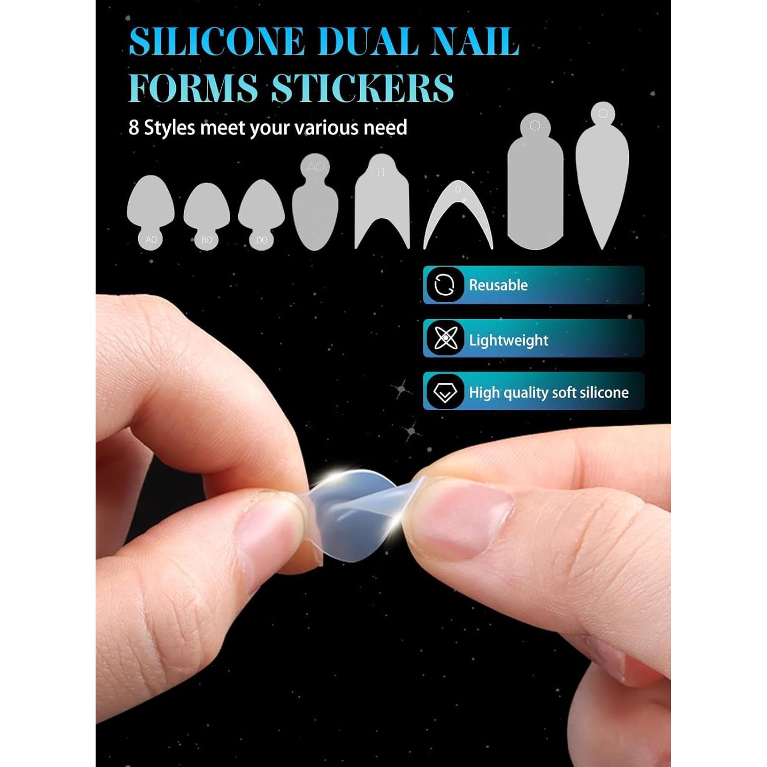 Kit de Formas Duales de Uñas EBANKU 288PCS - 12 Estilos