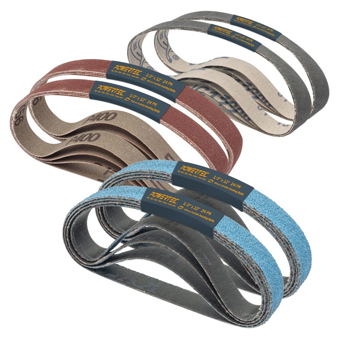 Cintas de Lijado POWERTEC 46002 1/2" x 30.48 cm 24PK