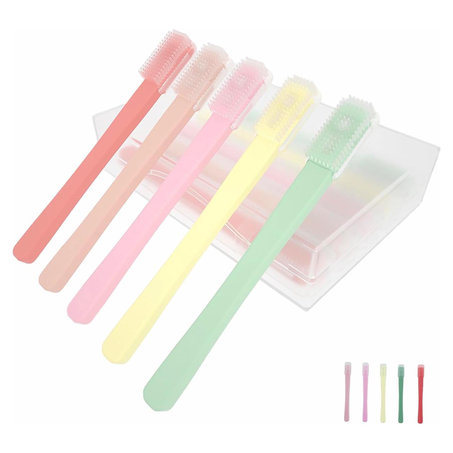 Cepillo de Silicona Suave para Párpados Sensibles - 5 Piezas