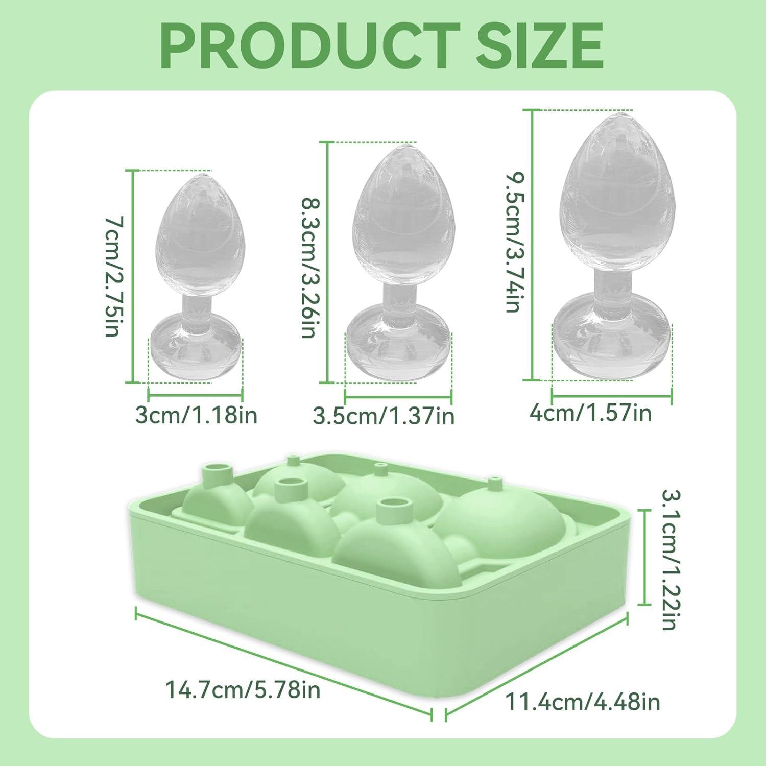 Molde de Hielo Divertido Oyeftp Silicona 3 Cavidades Azul