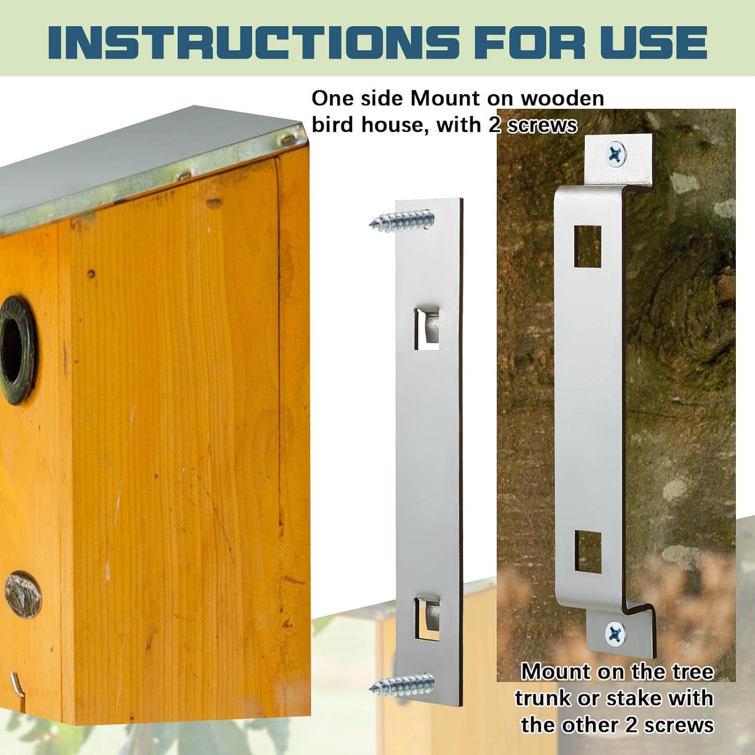 Soporte para Casa de Aves Blulu - Acero Galvanizado (2 Juegos)