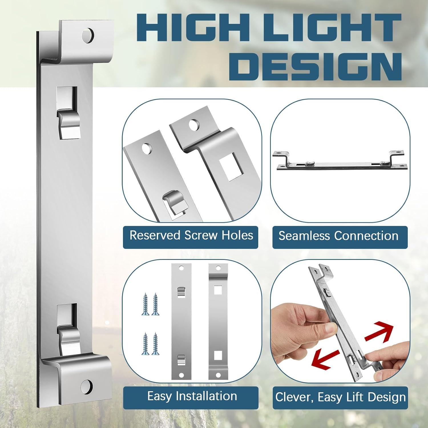Soporte para Casa de Aves Blulu - Acero Galvanizado (2 Juegos)