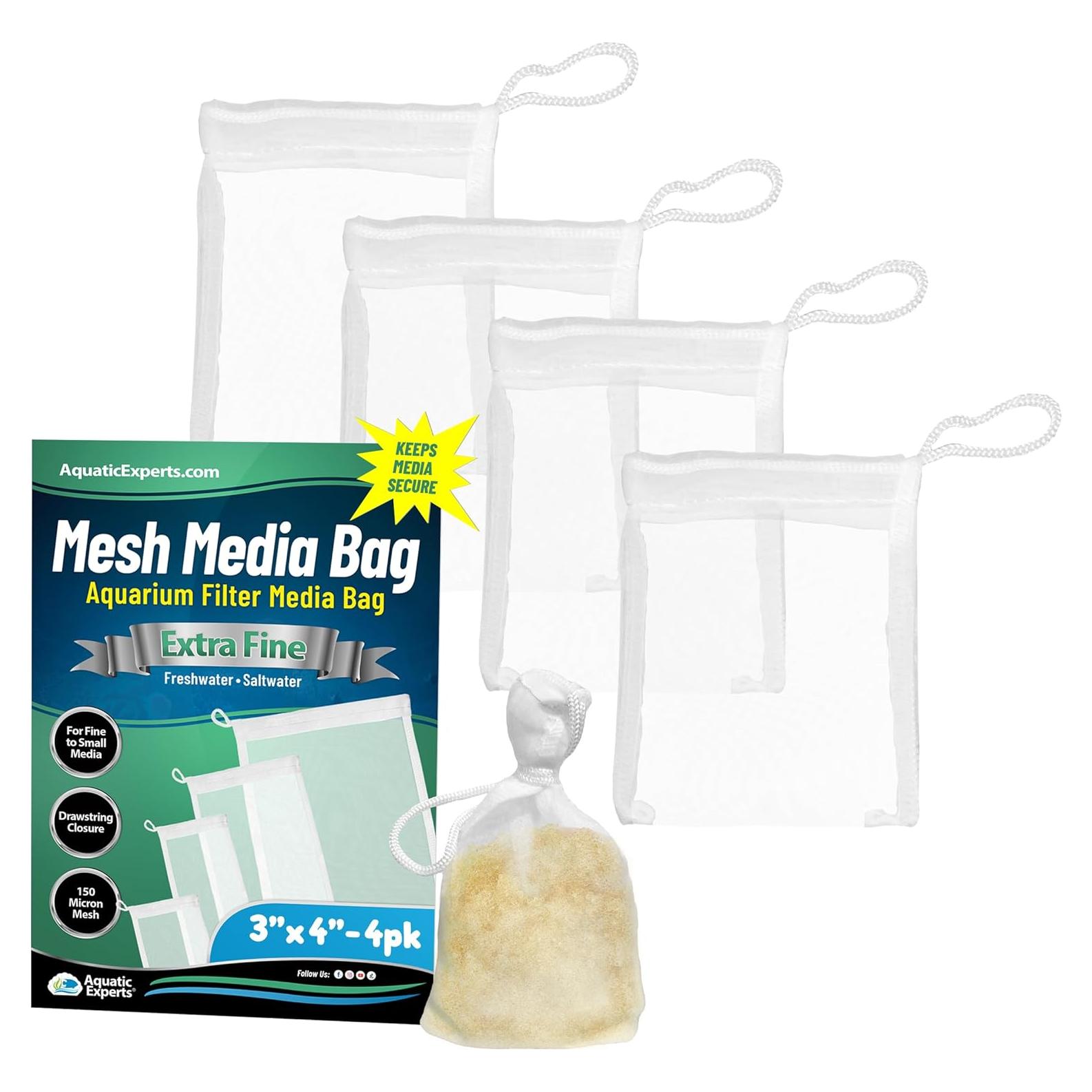 Bolsas de Medios de Acuario Aquatic Experts 150 Micrones 4 Pzas