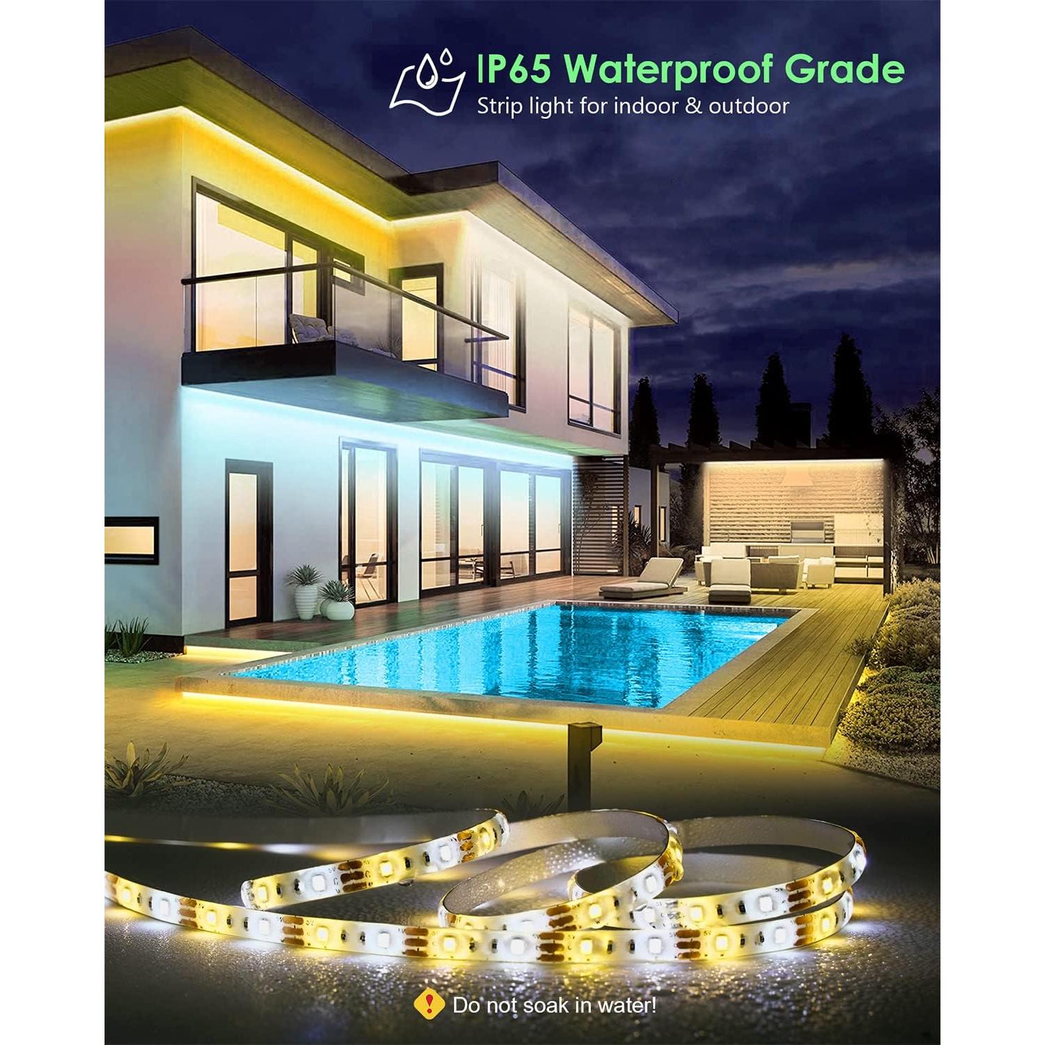 Tira LED Impermeable Wefomey 10 pies con Sensor y Control Remoto