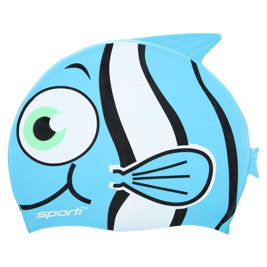 Gorro de natación Sporti para niños de silicona - Pez payaso
