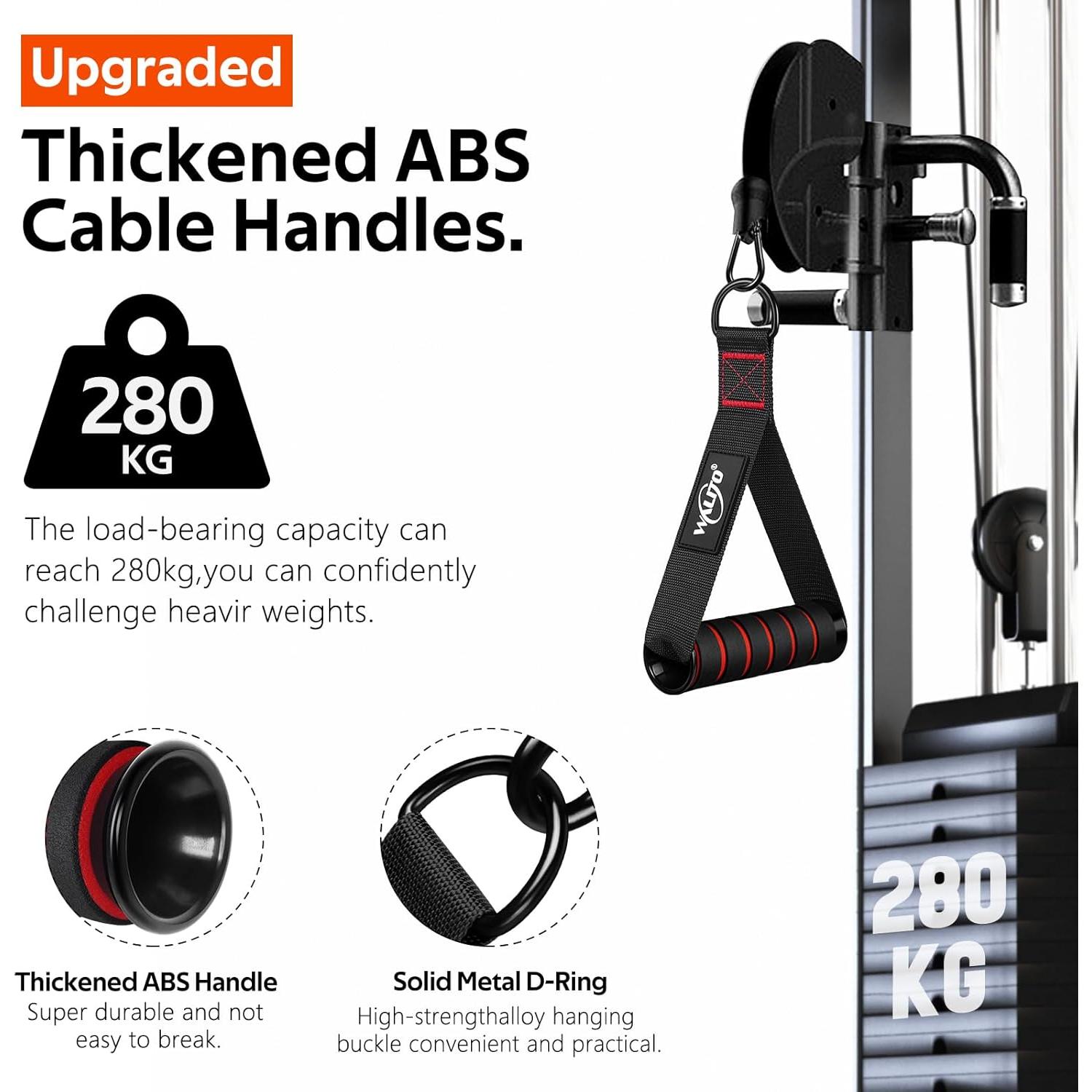 Mangos de Ejercicio WALITO para Máquina de Cable - Soportan 272 kg