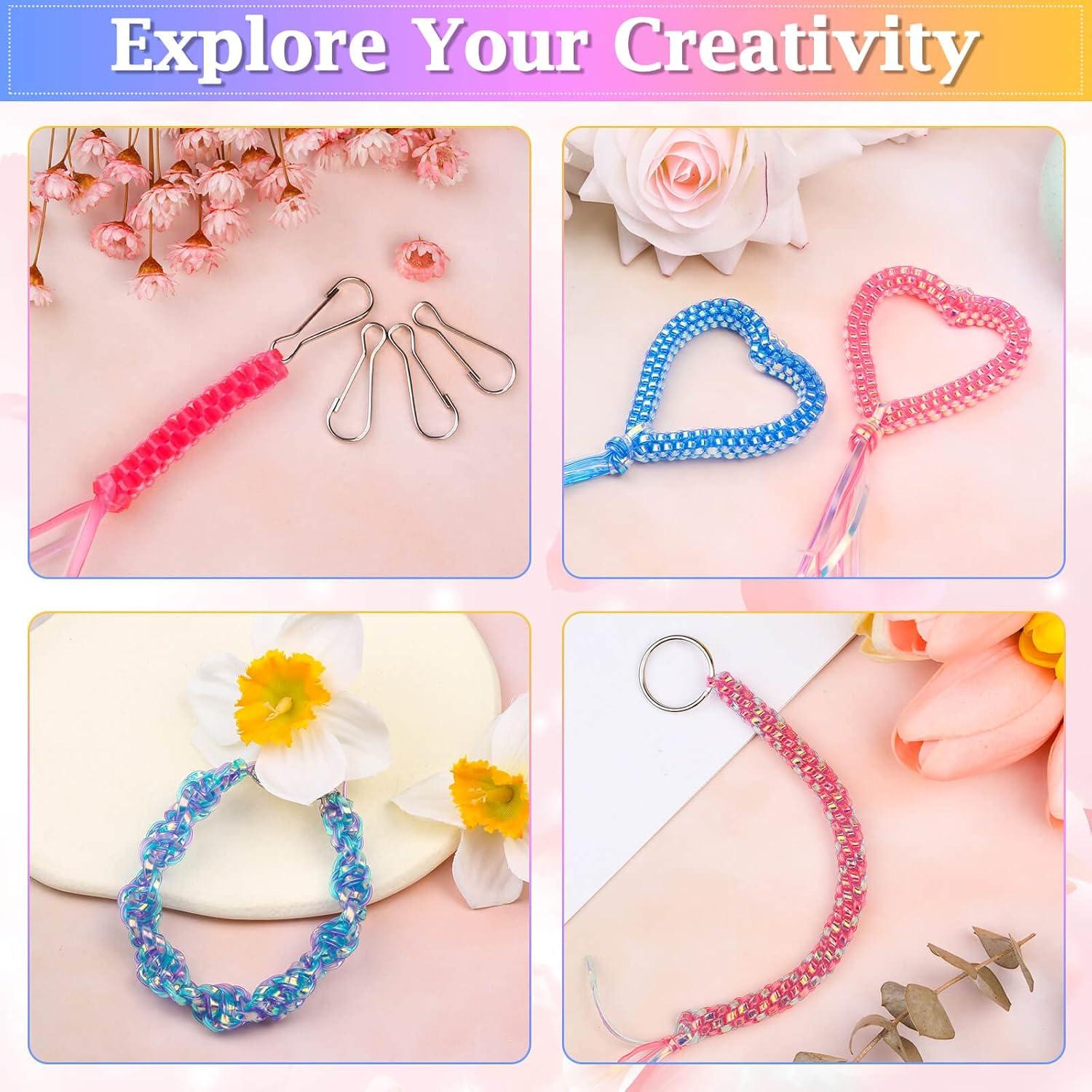 Kit de Cuerda Lanyard Cridoz 15 Rollos y Accesorios DIY