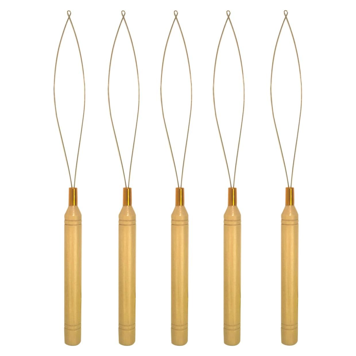 Set de 5 Enhebradores de Agujas GAQWOK con Mango de Madera