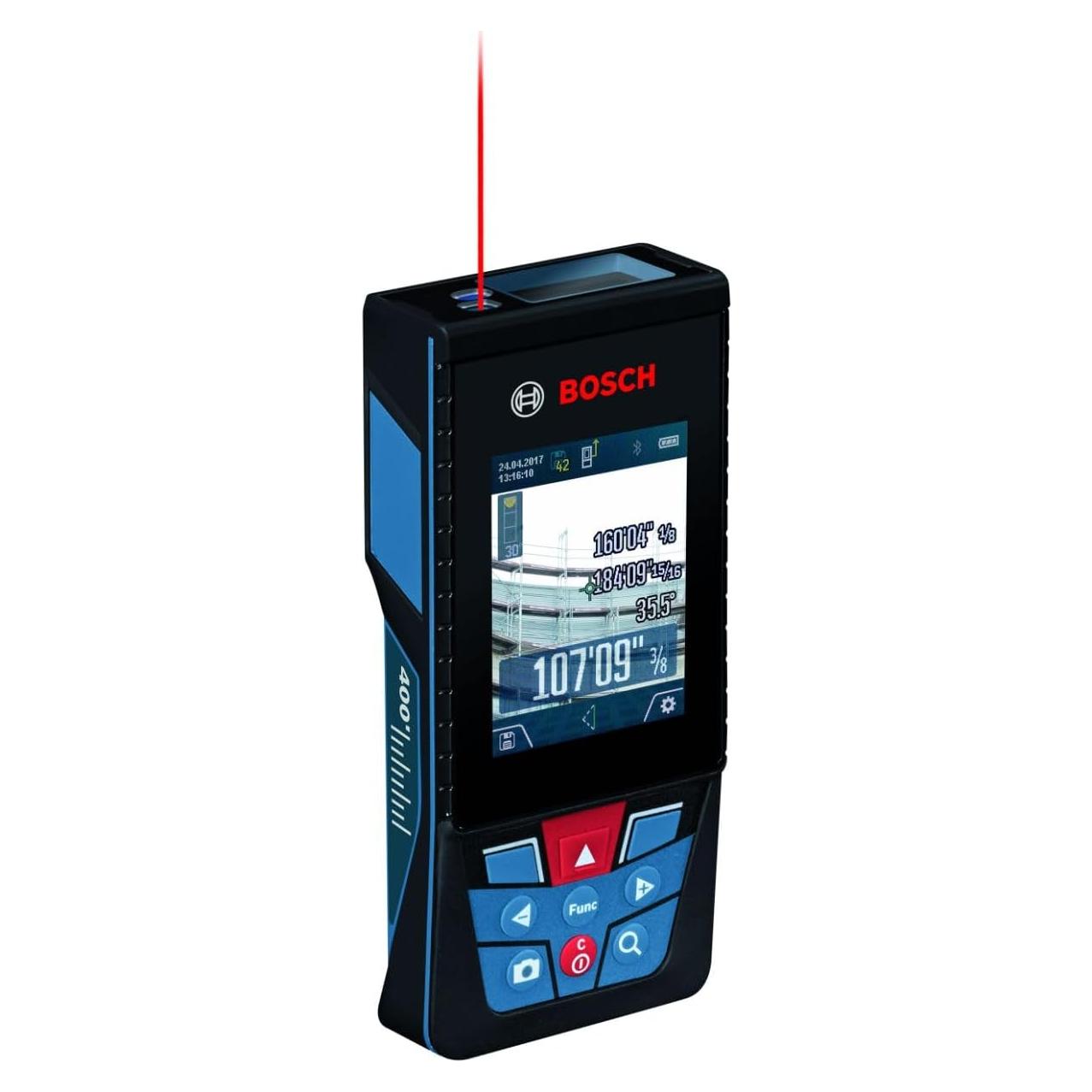 Medidor Láser Bosch GLM400C 121.92m Bluetooth y Pantalla Color