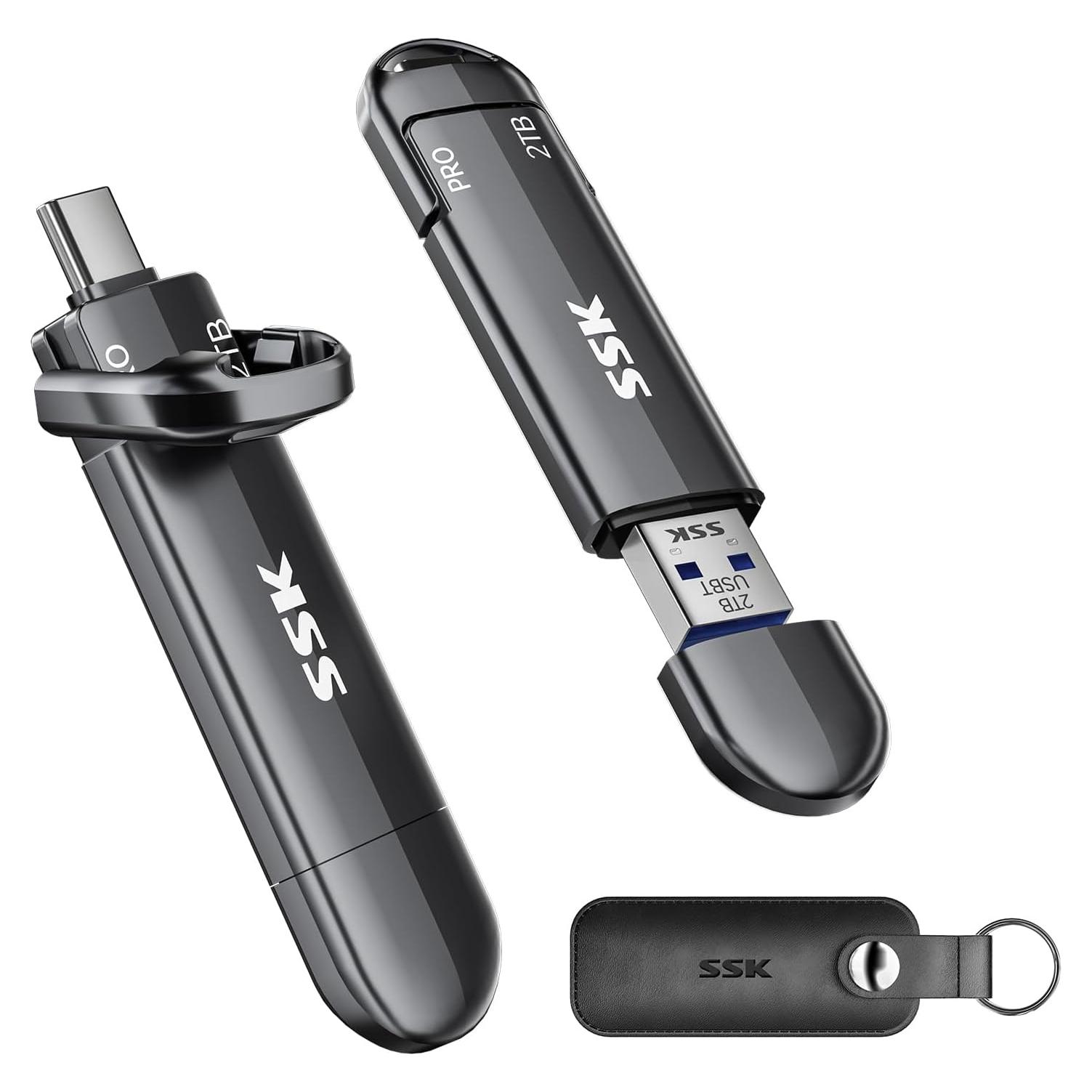 SSD Externo SSK 256GB USB C 3.2, Velocidad 1000MB/s