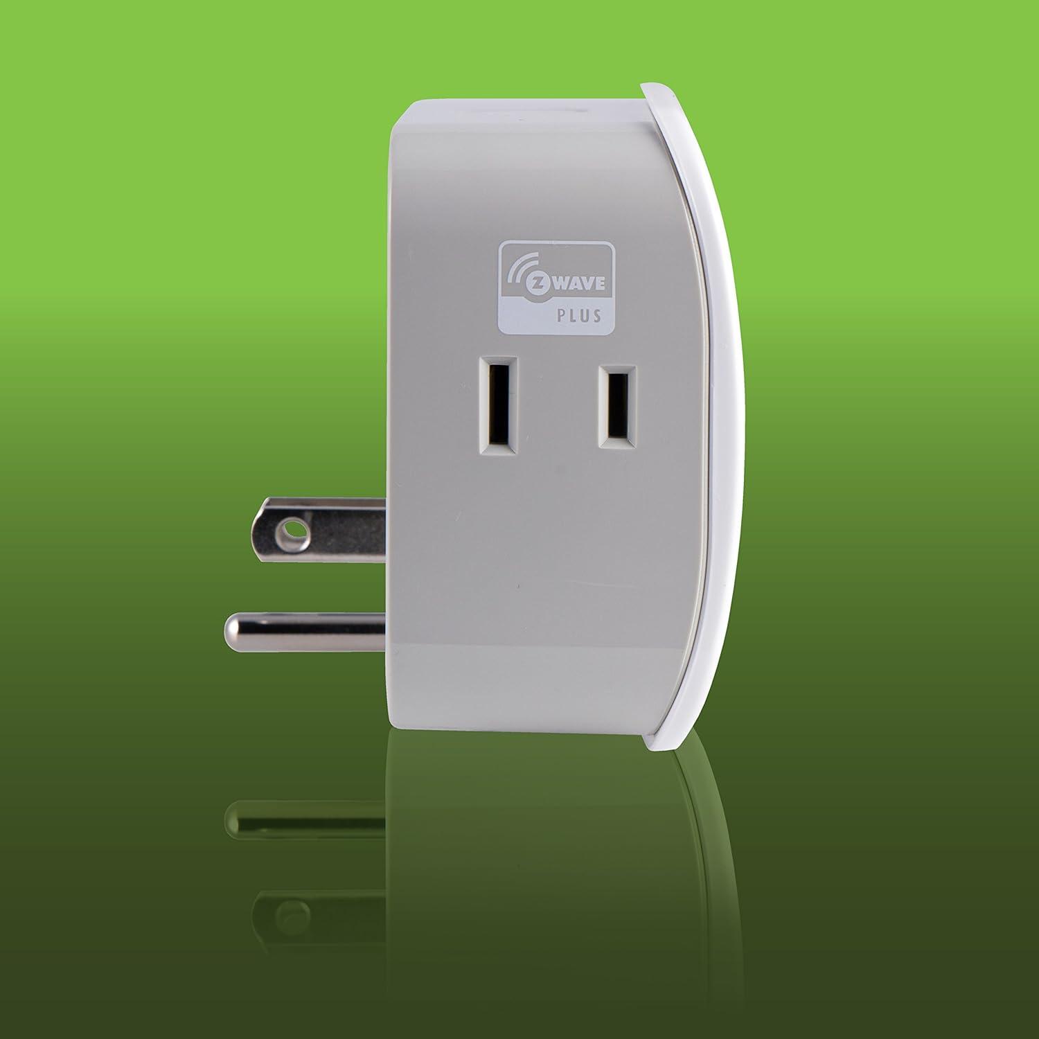 GE Enbrighten Z-Wave Plus Smart Dimmer Plug-In, 2 Simultaneously Controlled Z-Wave Outlets, Works with Alexa, Google Assistant, Repeater/Range Extender, ZWave Hub Required, 14280