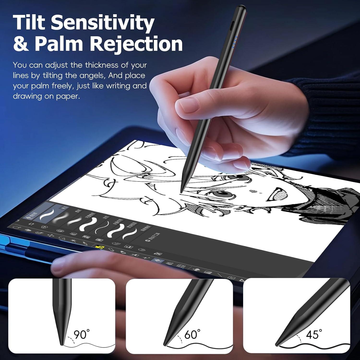 Lápiz Stylus para iPad 2018-2025 Luntak, Carga Rápida USB-C