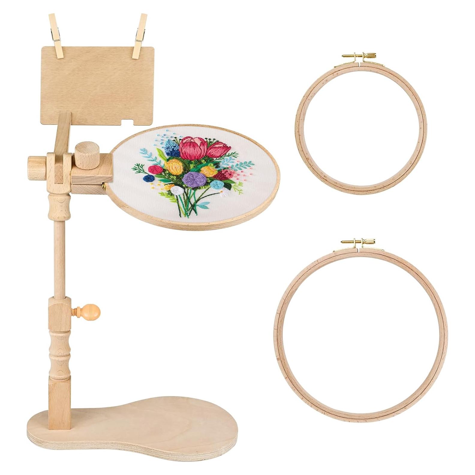 Soporte de Aro de Bordado embhand con 2 Aros de 15 y 20 cm