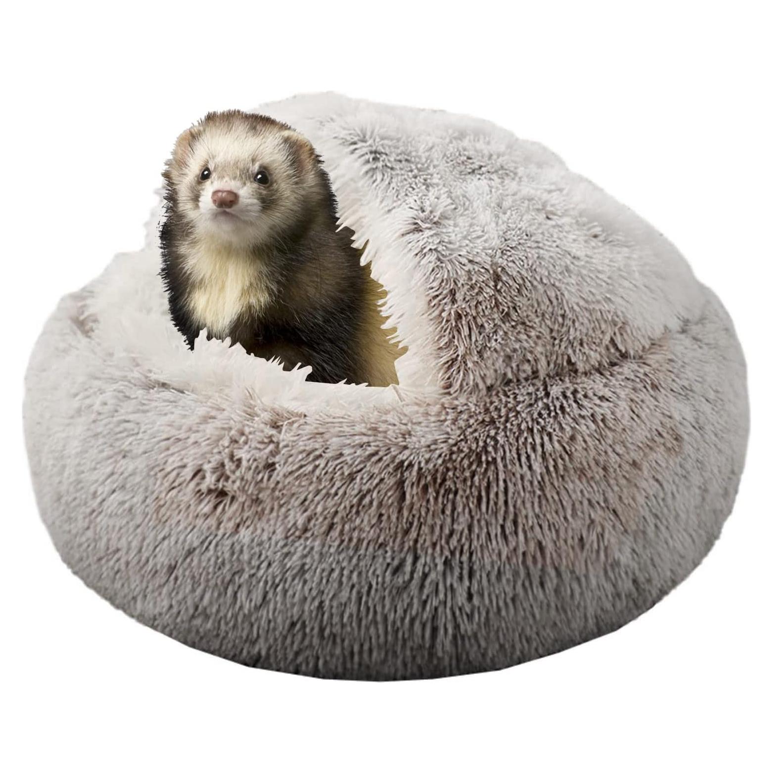 Cama Cueva para Hurones FULUE - Forro Polar 35cm Café