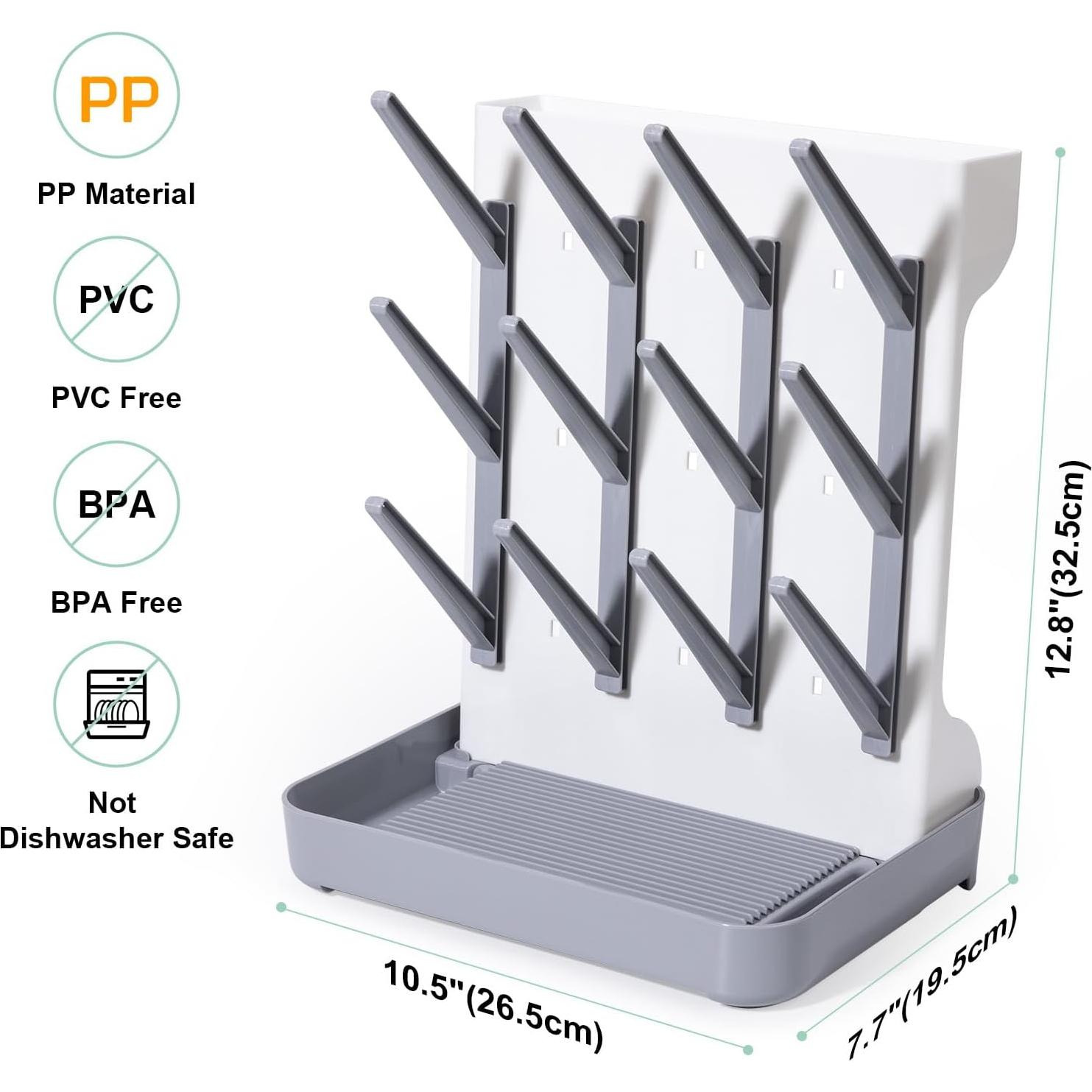 Soporte de Secado Vertical de Botellas Dersyer Azul