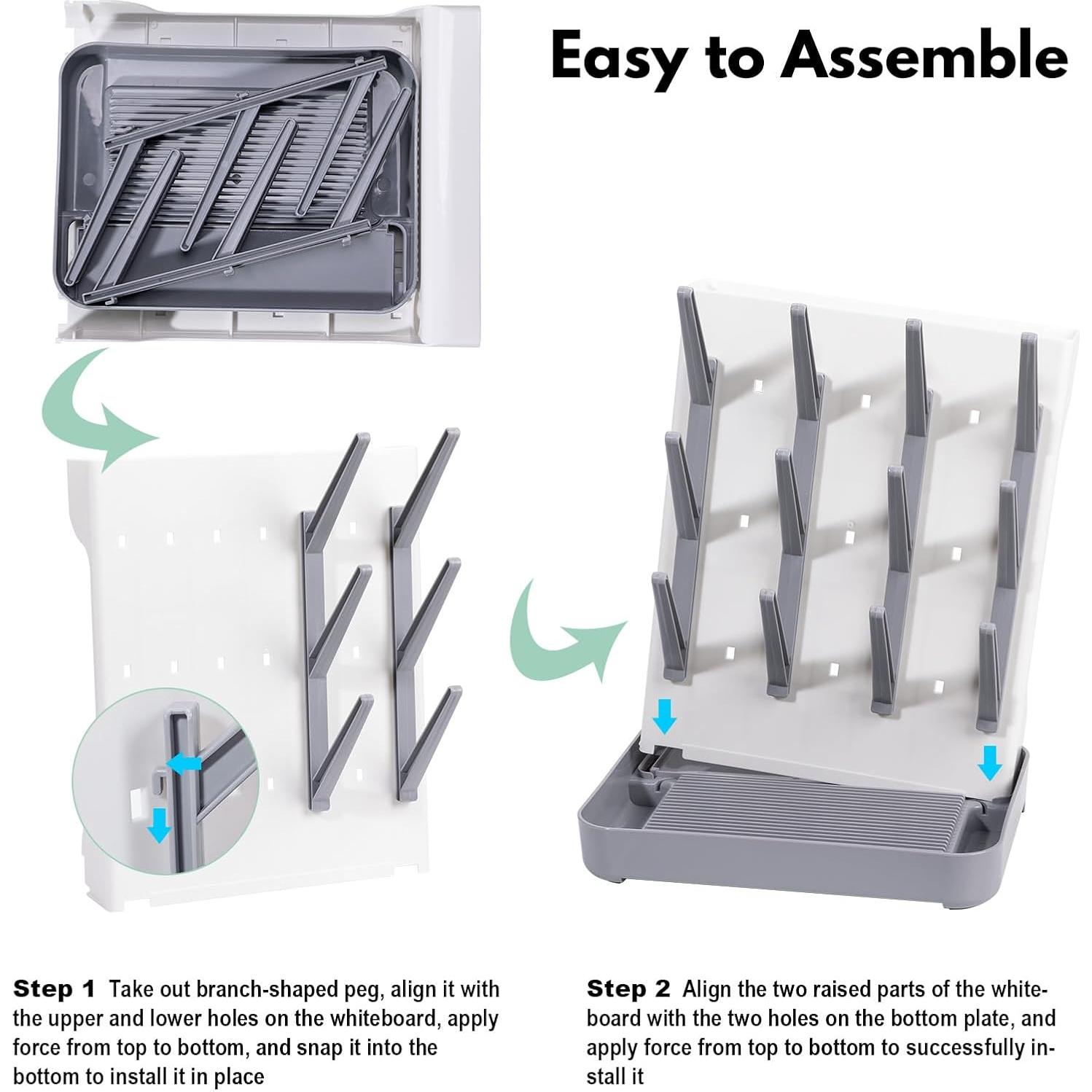 Soporte de Secado Vertical de Botellas Dersyer Azul