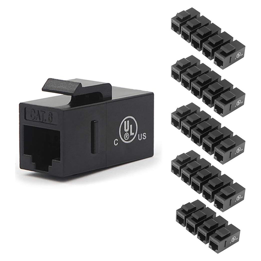 Acopladores Keystone RJ45 VCE CAT6 Hembra a Hembra - 25 Unidades