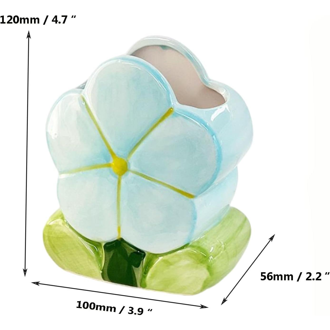 Soporte de Brochas de Maquillaje TANG SONG Cerámica Azul