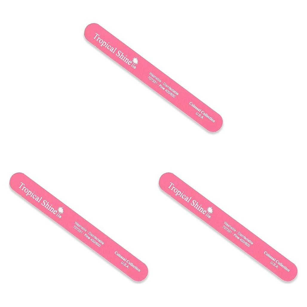 Lima Fina Extra Fina Tropical Shine Rosa 400-600 - Paquete de 3