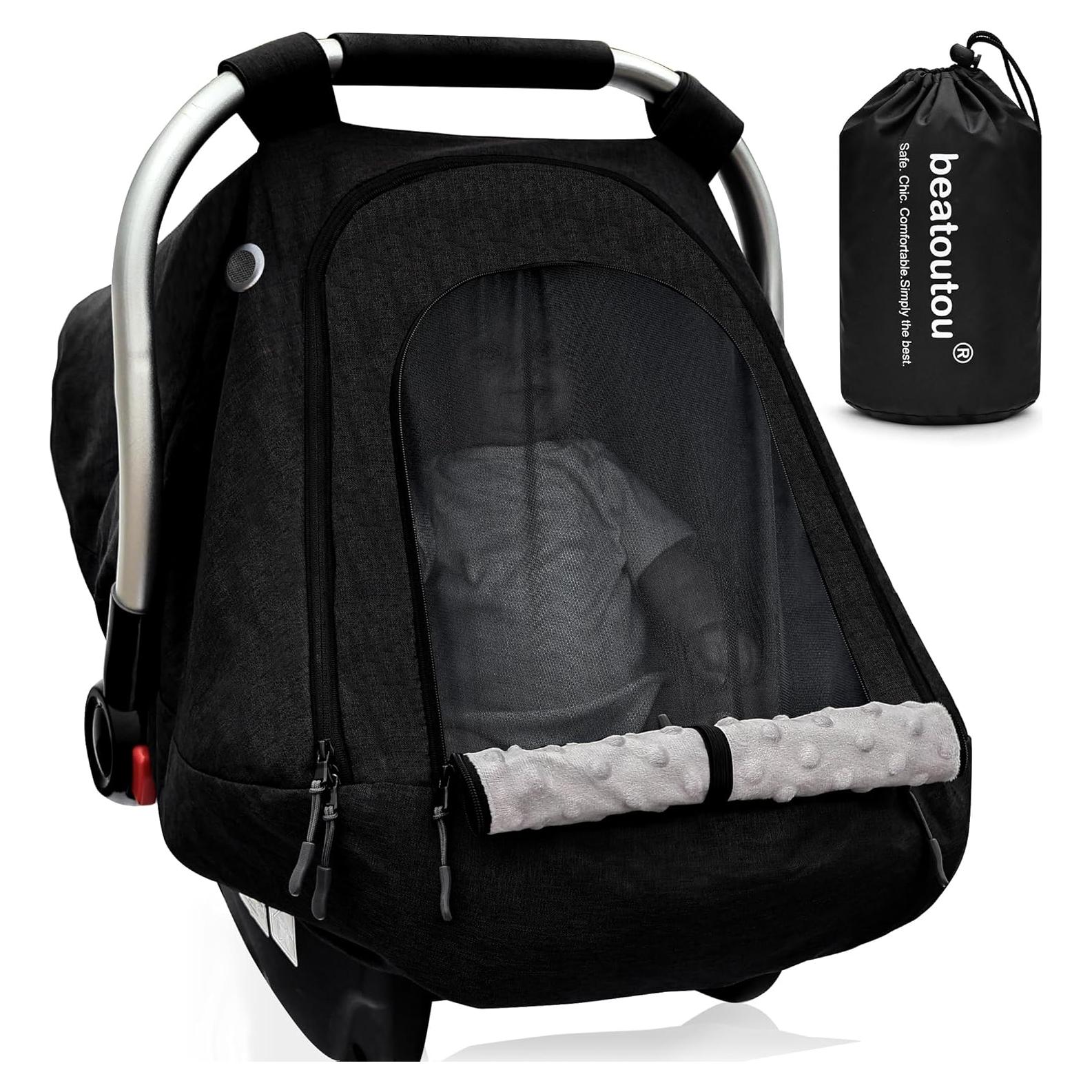 Cubierta de Asiento de Coche Impermeable para Bebé Negro