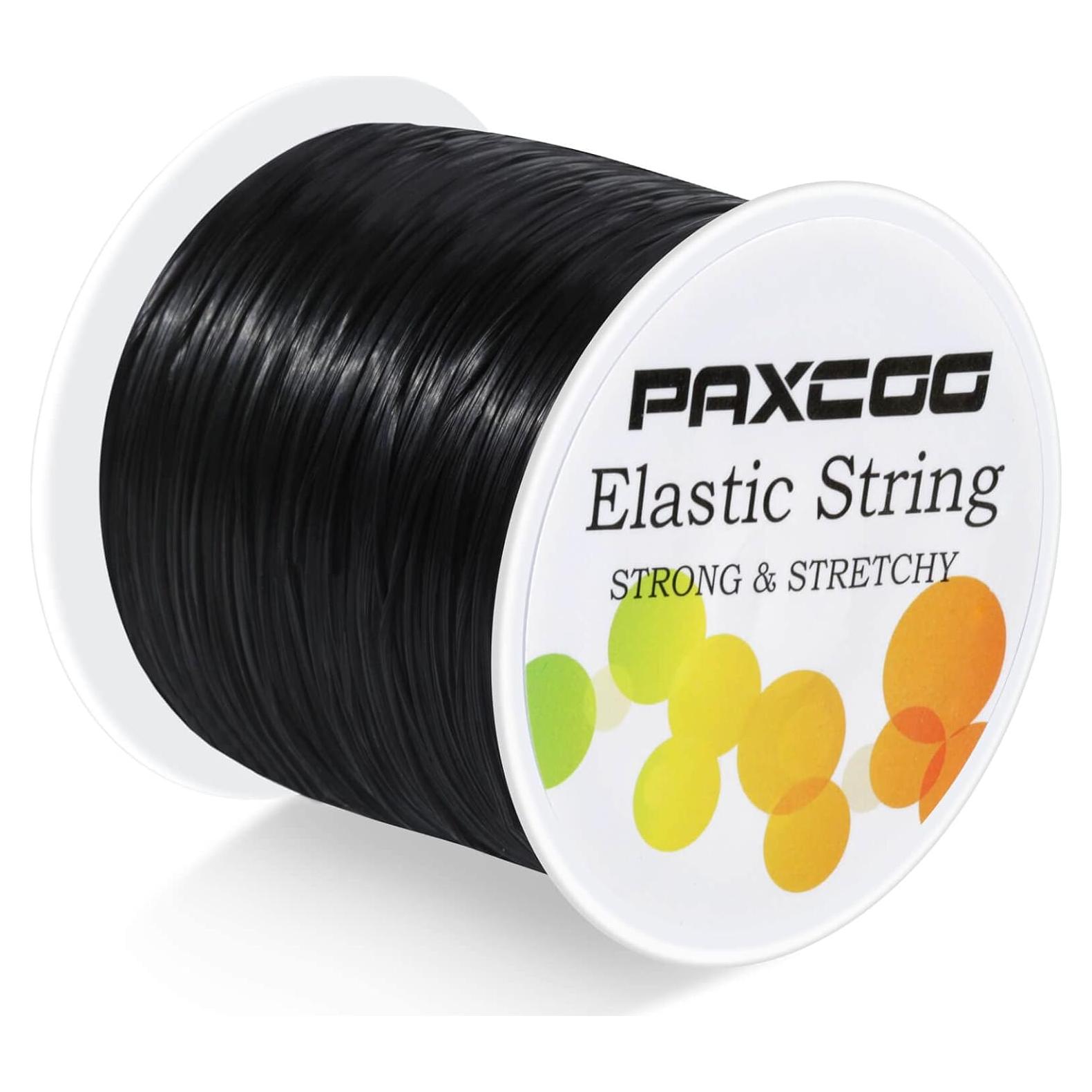 Cuerda Elástica Negra Paxcoo 99.7m 0.7mm para Joyería
