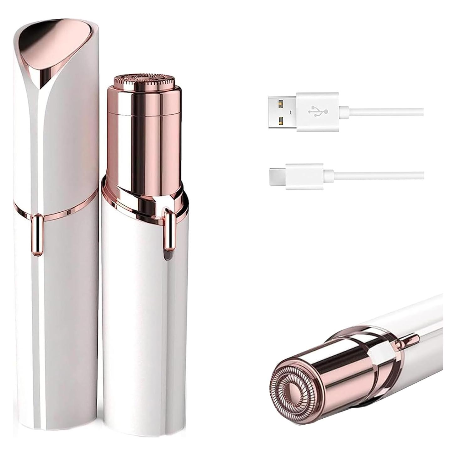 Afeitadora Facial Indolora Tuokiy HH-1W USB Blanca Compacta