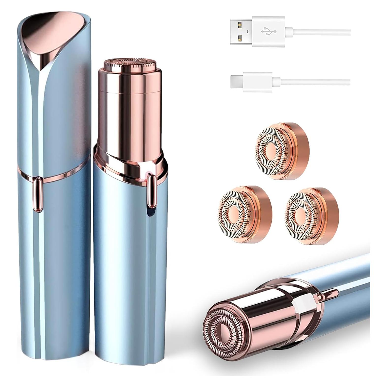 Afeitadora Eléctrica Facial para Mujeres Tuokiy T1-3HB con 3 Cabezas