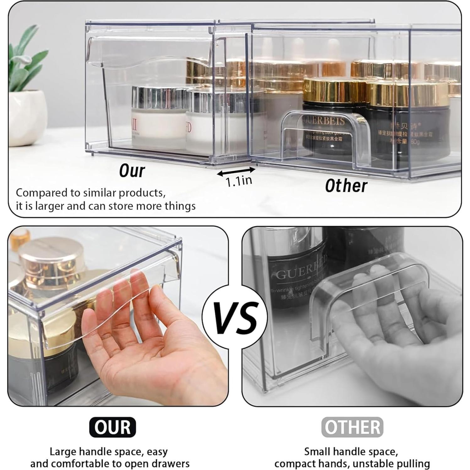 Organizador de Maquillaje Yieach 6 Cajones Apilables 30.48 cm