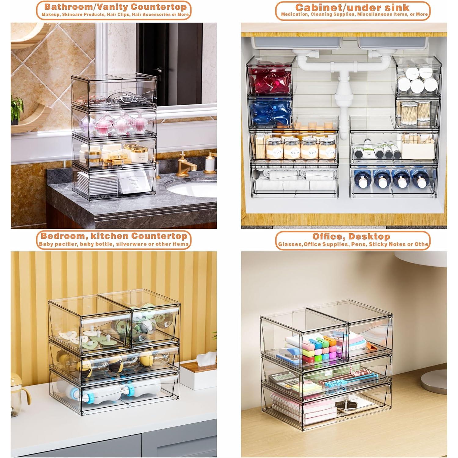 Organizador de Maquillaje Yieach 6 Cajones Apilables 30.48 cm