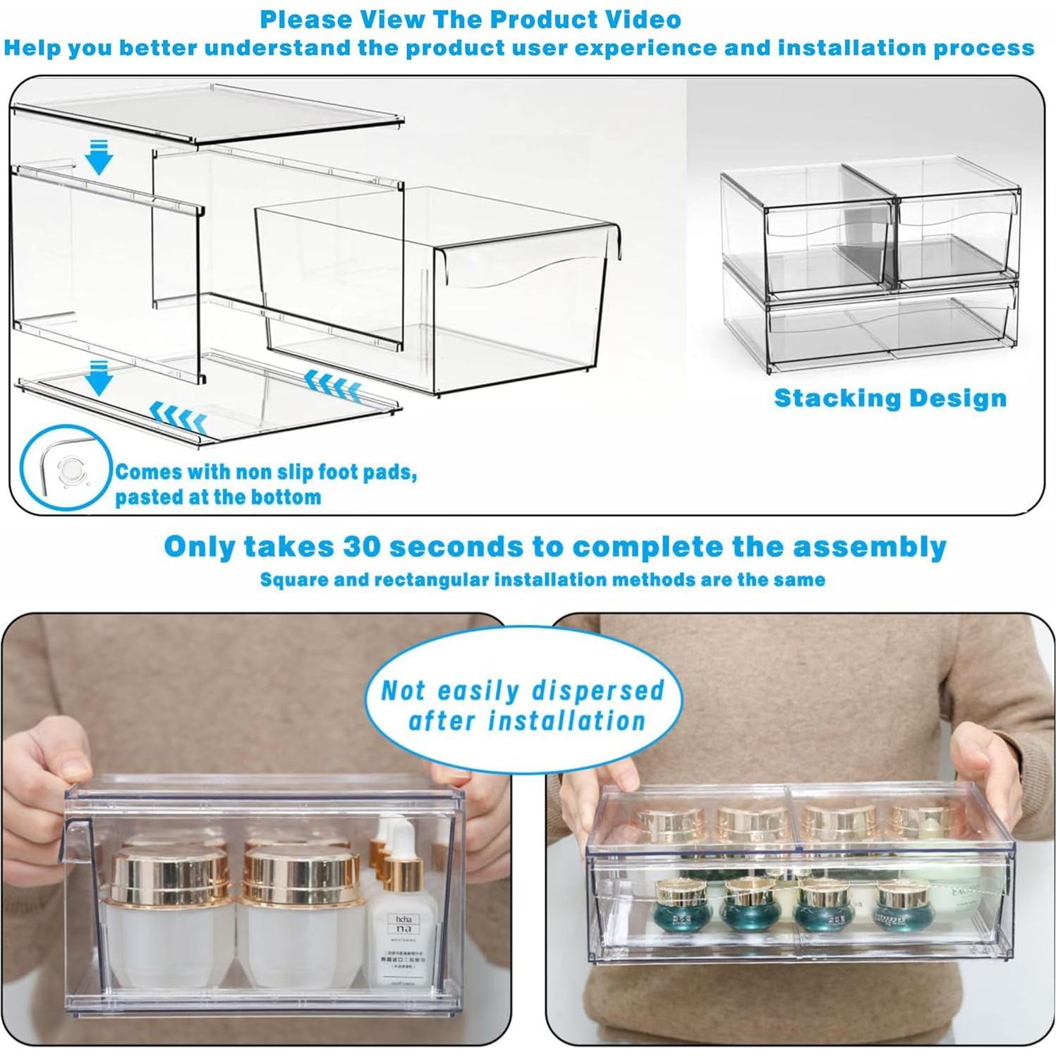 Organizador de Maquillaje Yieach 6 Cajones Apilables 30.48 cm