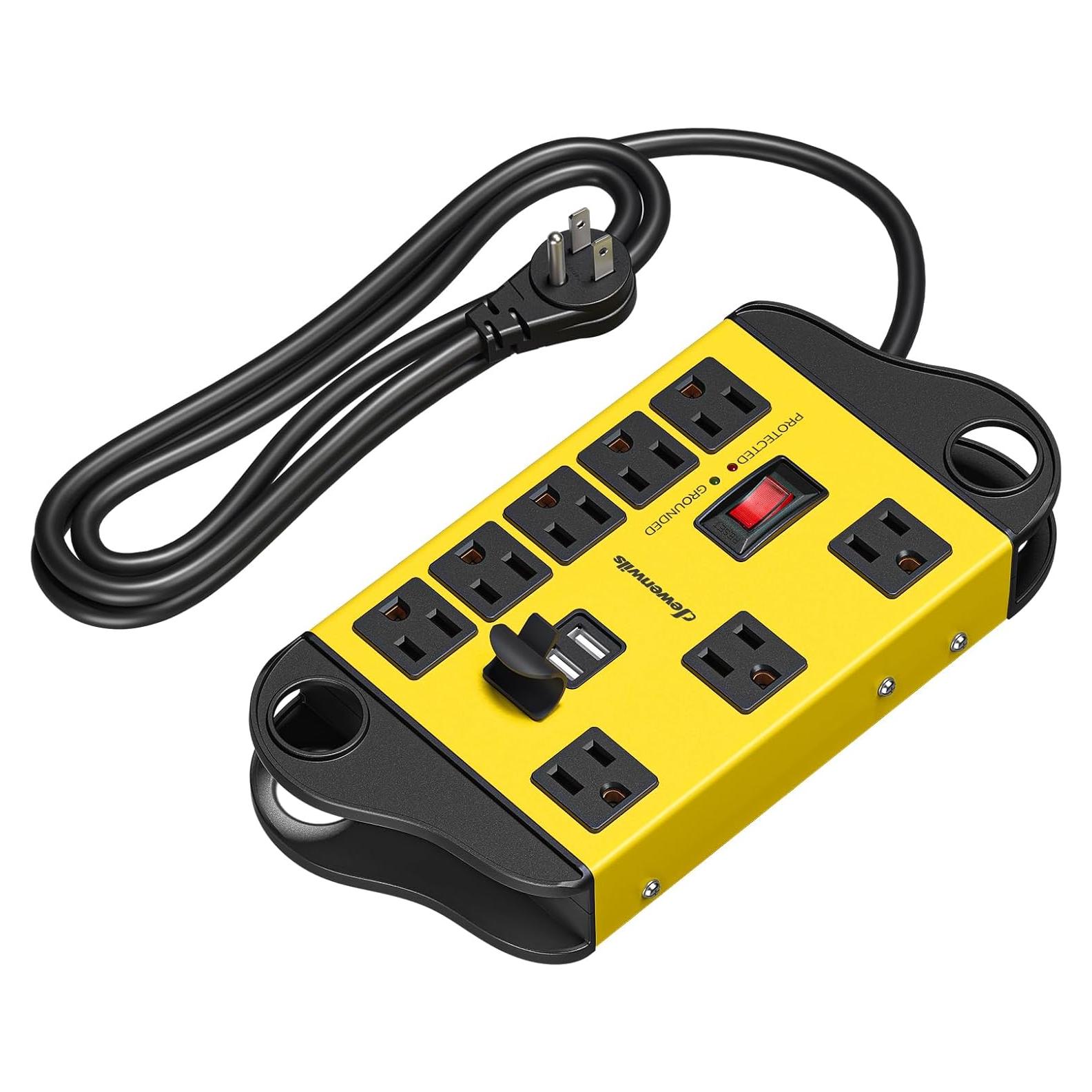 Regleta de Potencia DEWENWILS 8 Salidas AC 2 USB 1.83m