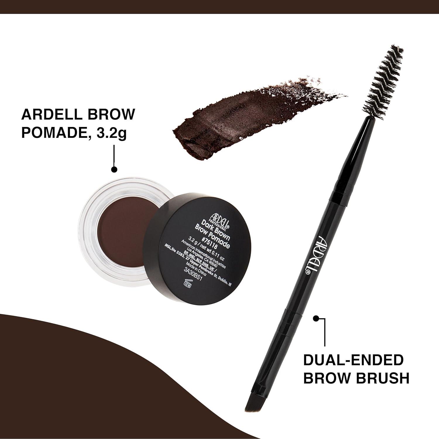 Pomada para Cejas Ardell Marrón Oscuro 32g con Brocha