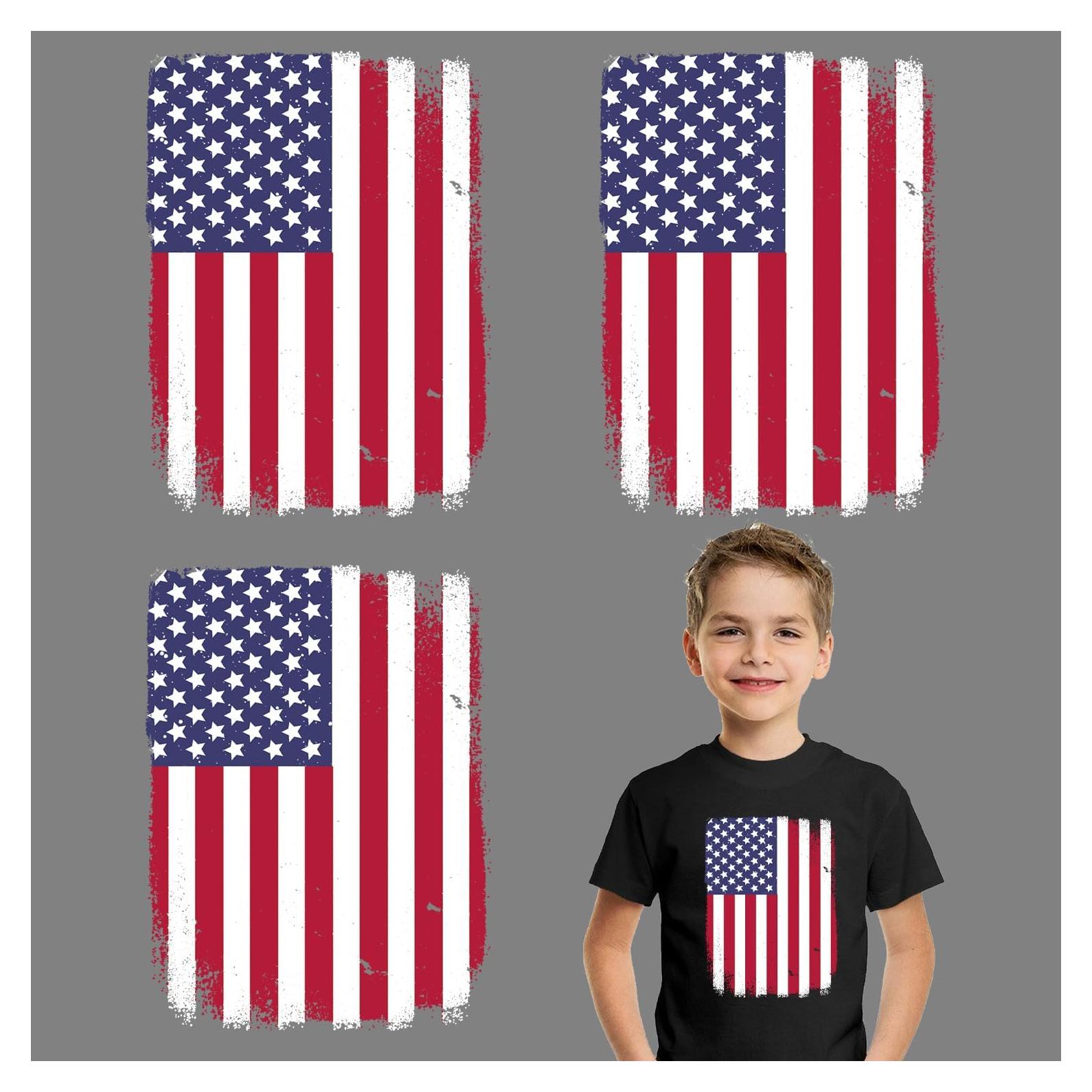 Calcomanías de Transferencia de Calor FUKIDOG 4 de Julio 3 Hojas