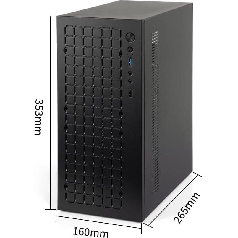 Caja Micro ATX JOYJOM Mini PC Negro con USB 3.0