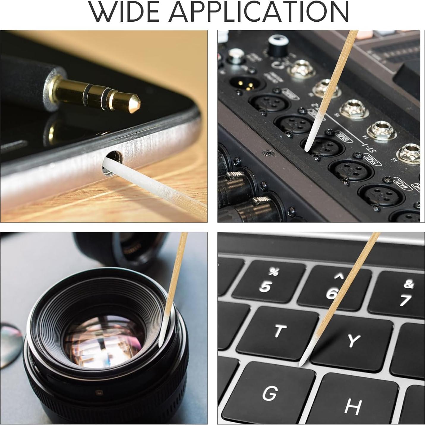 400 Hisopos de Algodón Punta Fina ElELing 10 cm para Belleza