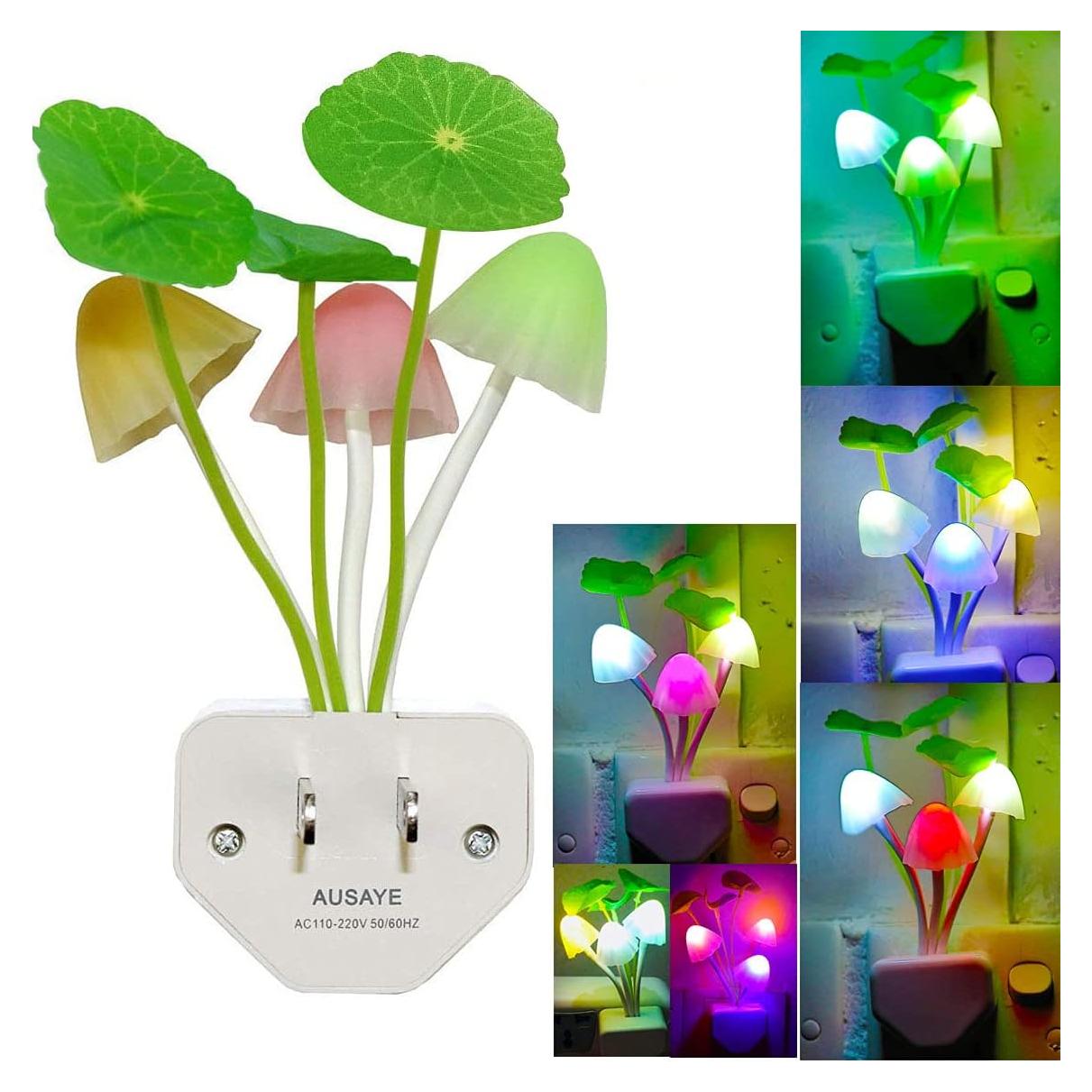 Luz Nocturna LED Ausaye con Sensor Automático y Cambio de Color