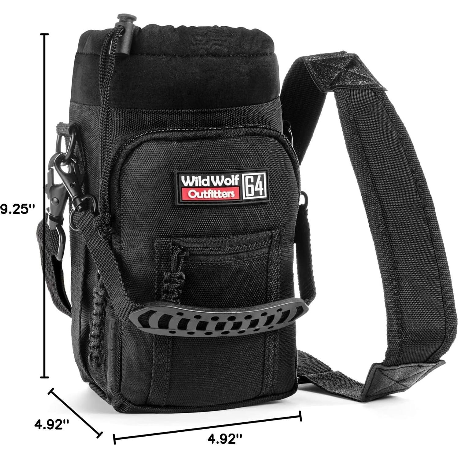 Soporte para Botellas de Agua 64 oz Wild Wolf Outfitters Negro