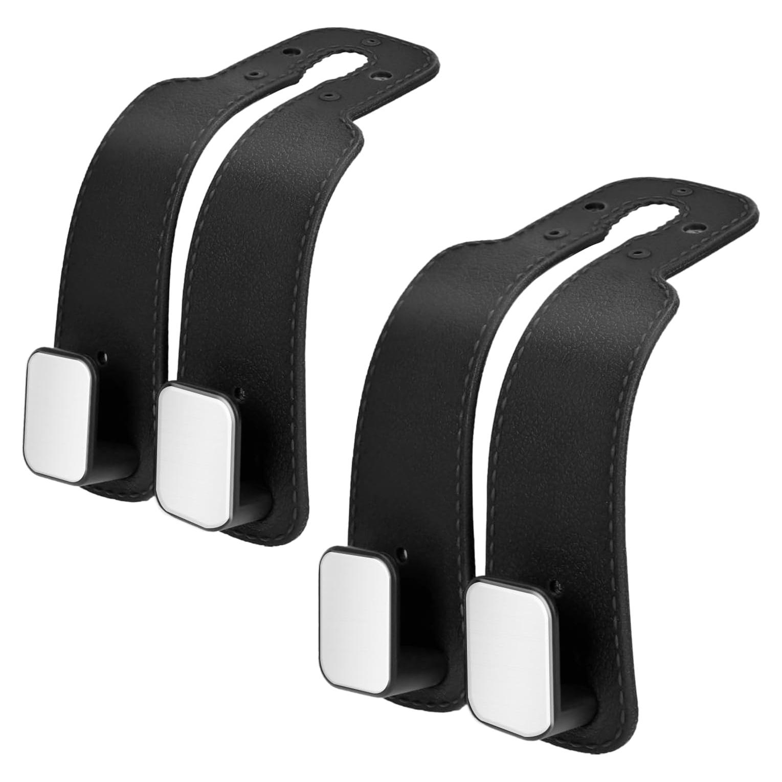 Ganchos Doble para Reposacabezas DEIHAALEN - 2 Pcs Negro