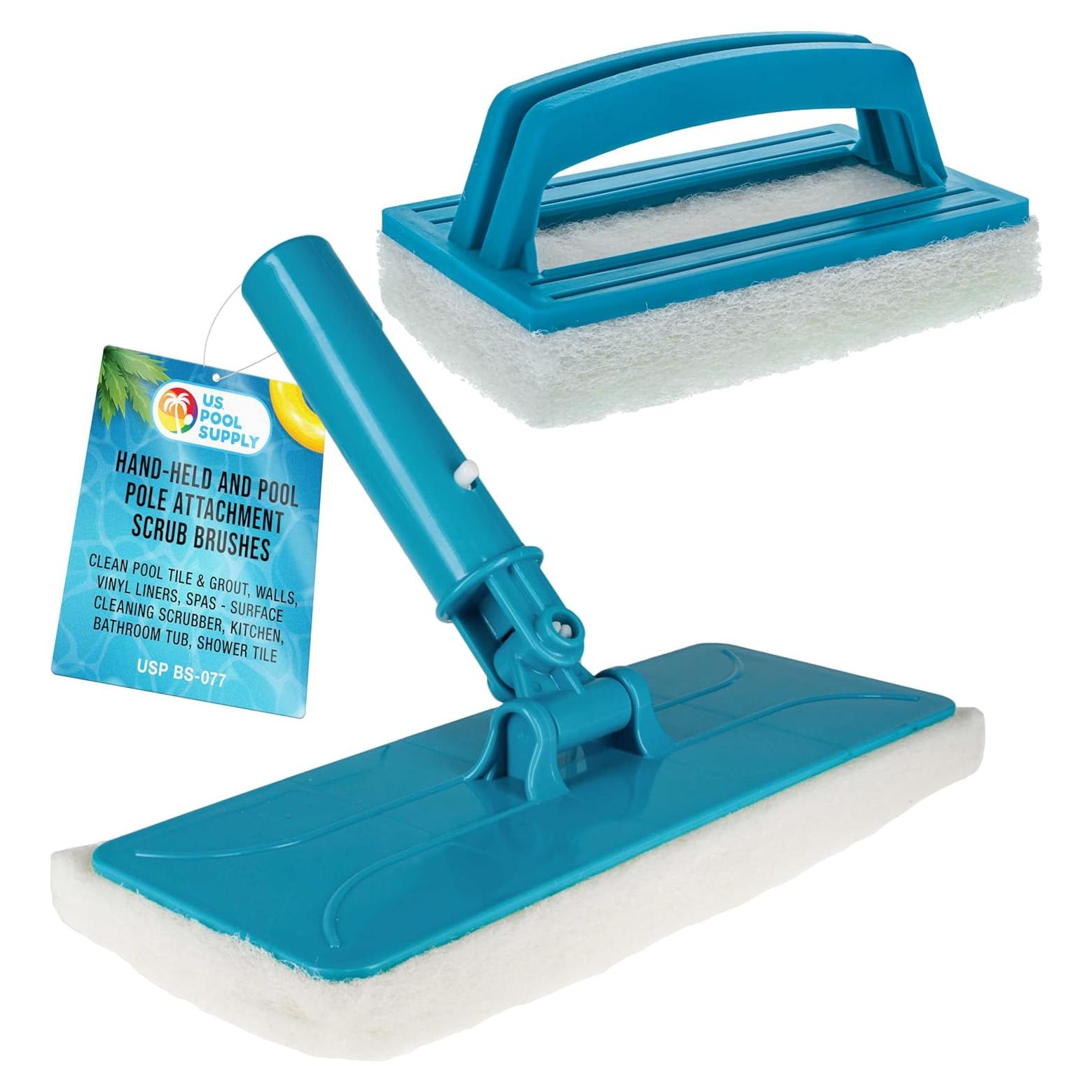 Cepillo de Fregado U.S. Pool Supply con Almohadilla de Esponja