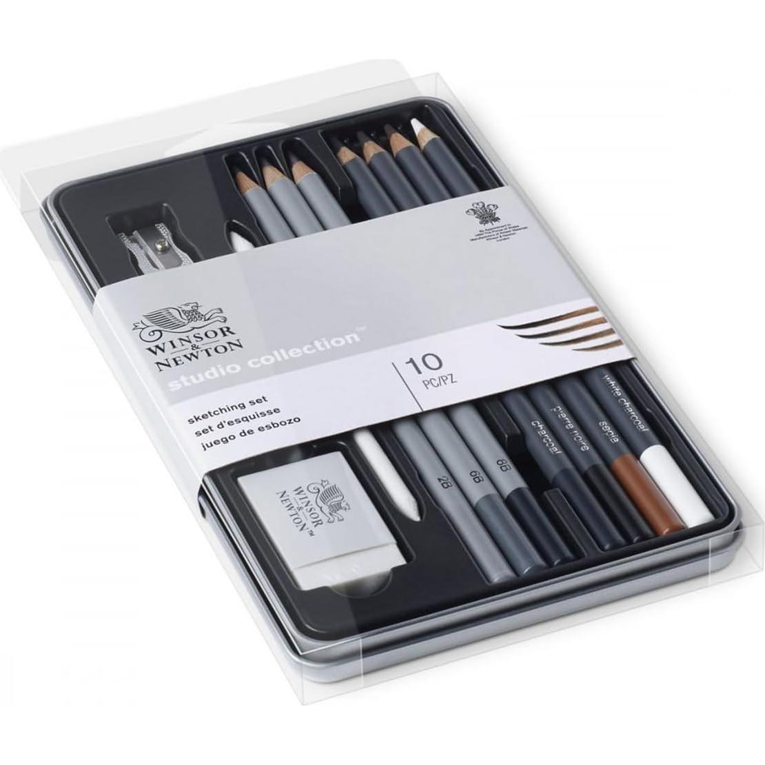 Set de 10 Lápices Artísticos Winsor & Newton - Dibujo y Esbozo