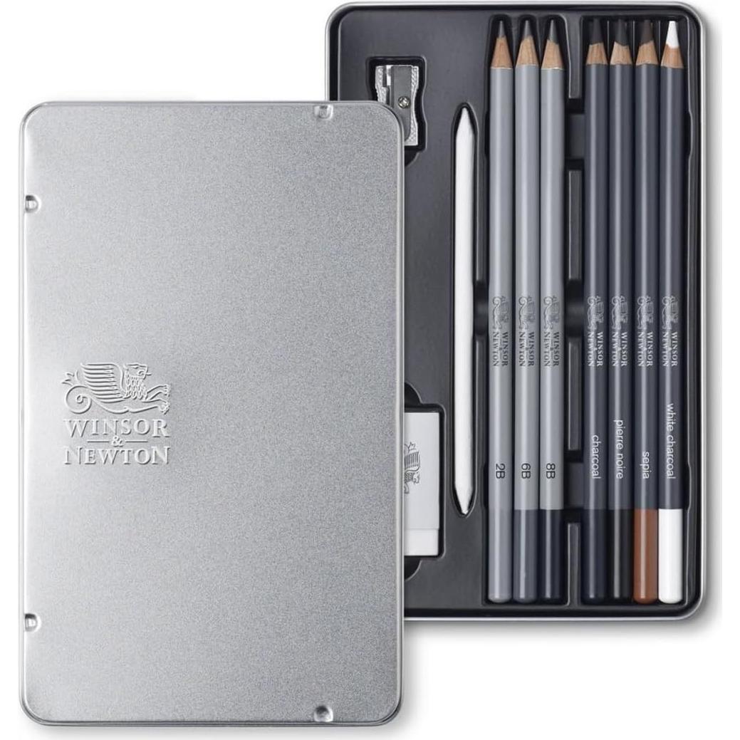 Set de 10 Lápices Artísticos Winsor & Newton - Dibujo y Esbozo