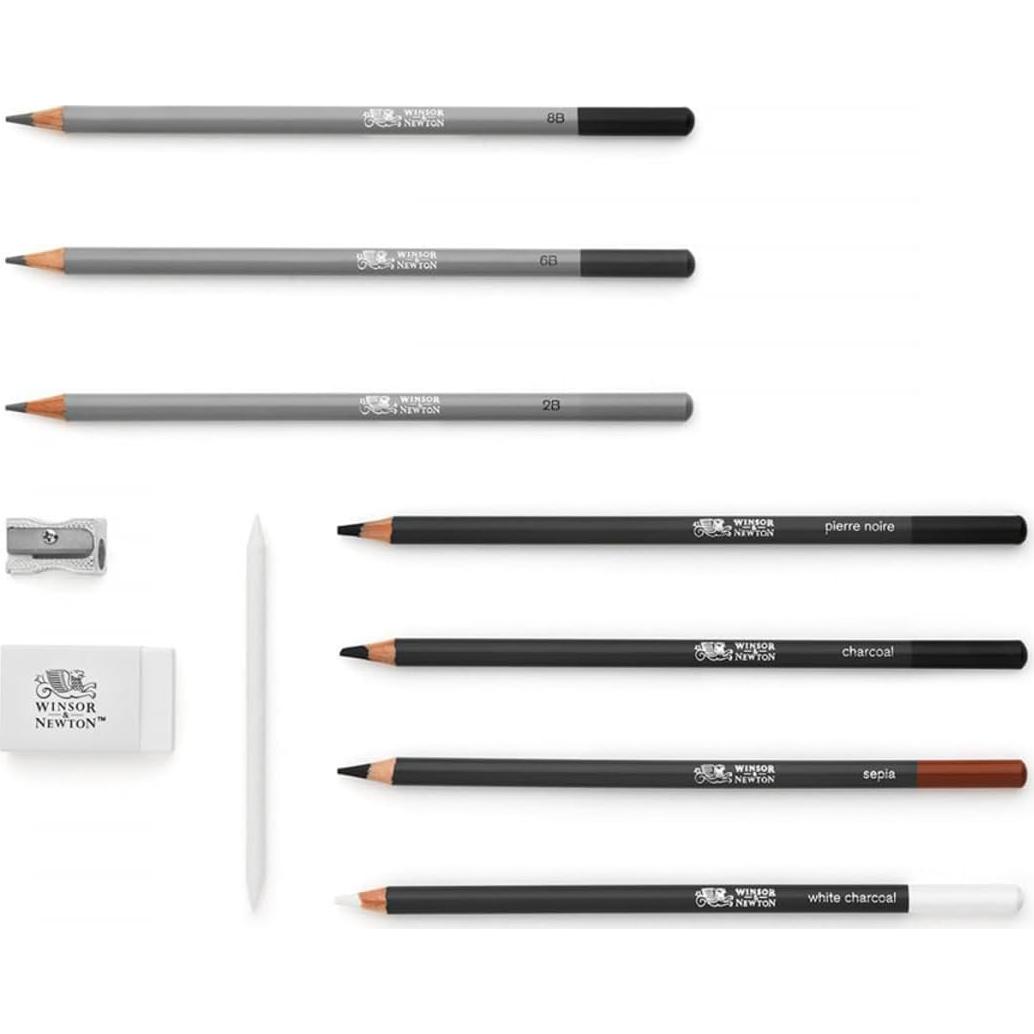 Set de 10 Lápices Artísticos Winsor & Newton - Dibujo y Esbozo