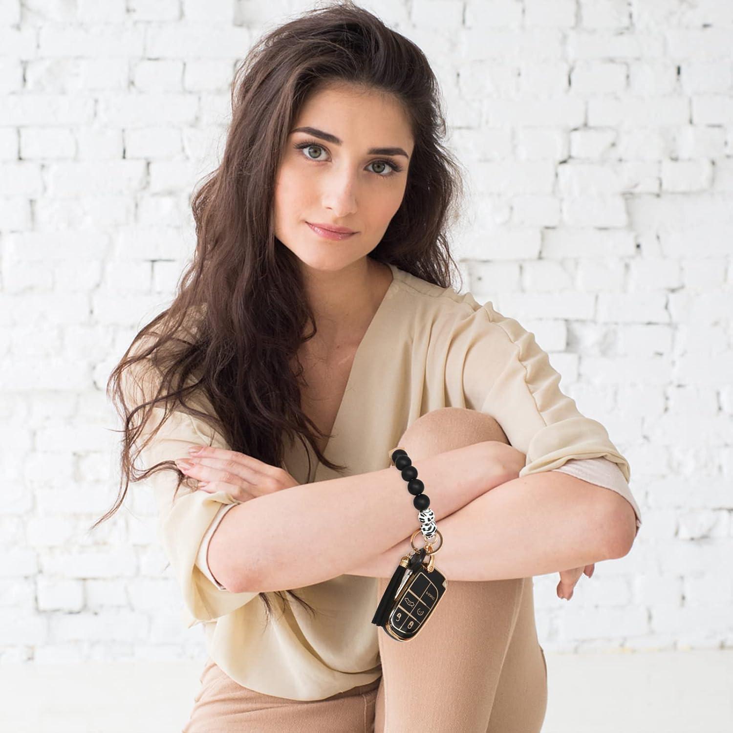 Cubierta de Llave TPU Anti-Huellas Jeep y Llavero 2 en 1