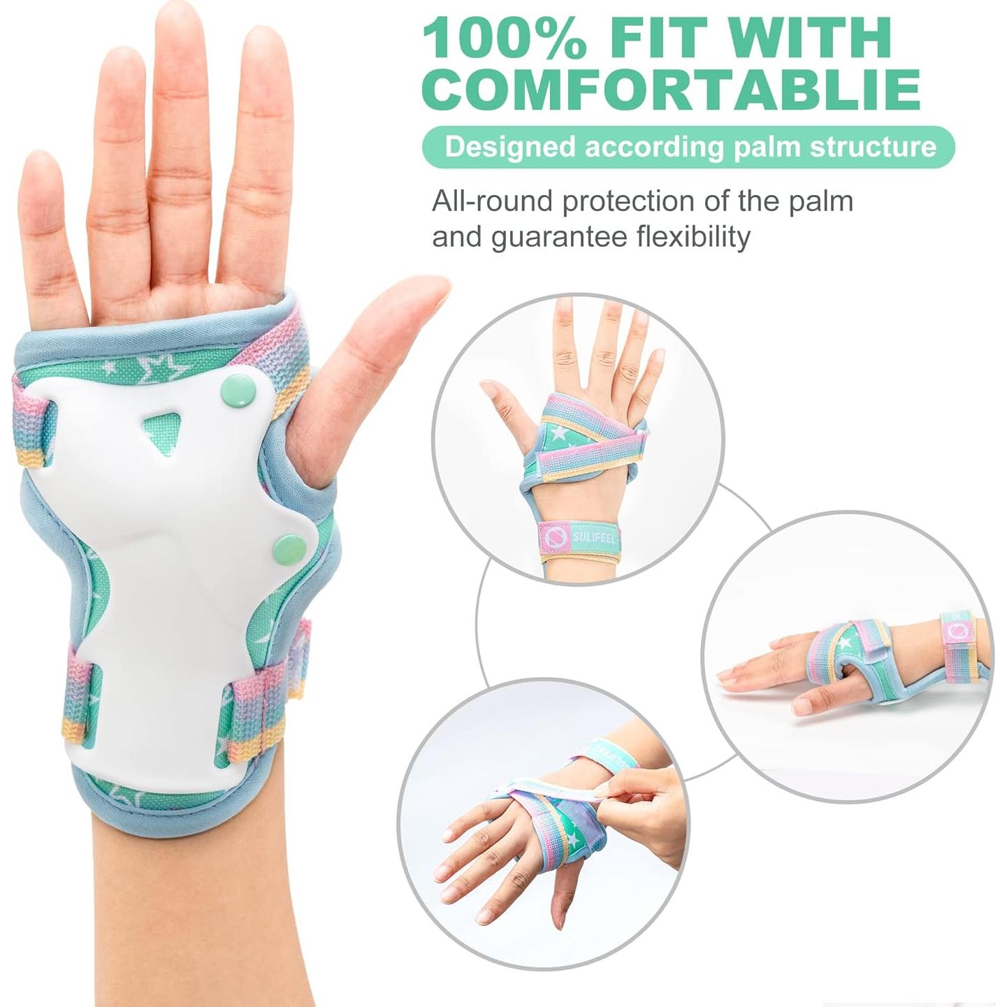 Conjunto Protector Infantil SULIFEEL 7 en 1 Verde Pequeño