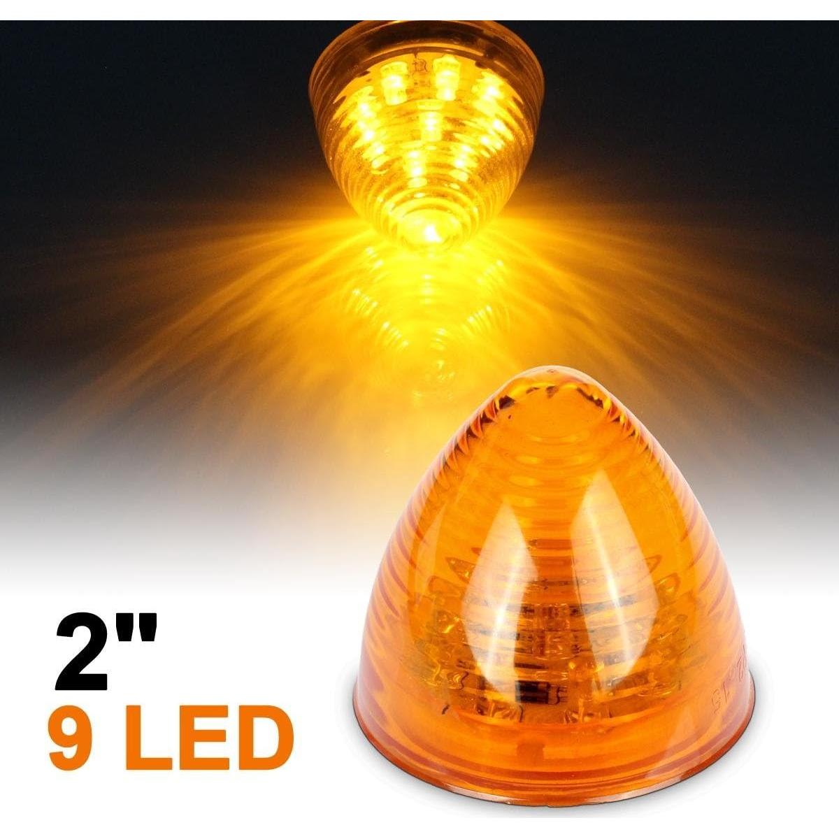 Partsam 10 Piezas Luz de Marcador Lateral Ámbar 5 cm LED