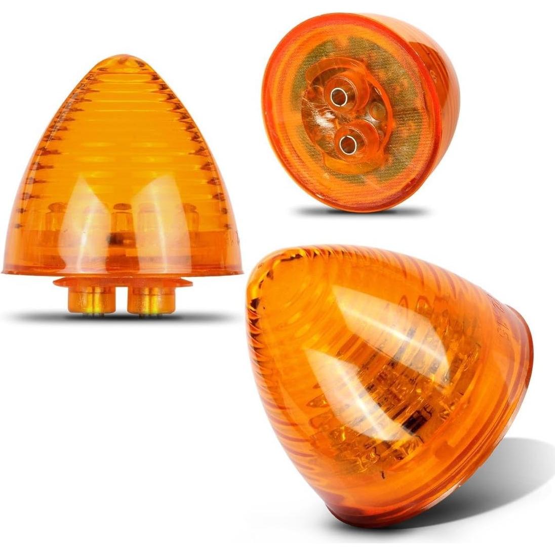 Partsam 10 Piezas Luz de Marcador Lateral Ámbar 5 cm LED