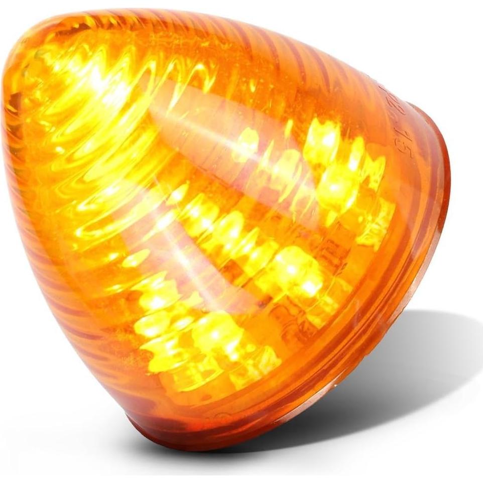 Partsam 10 Piezas Luz de Marcador Lateral Ámbar 5 cm LED