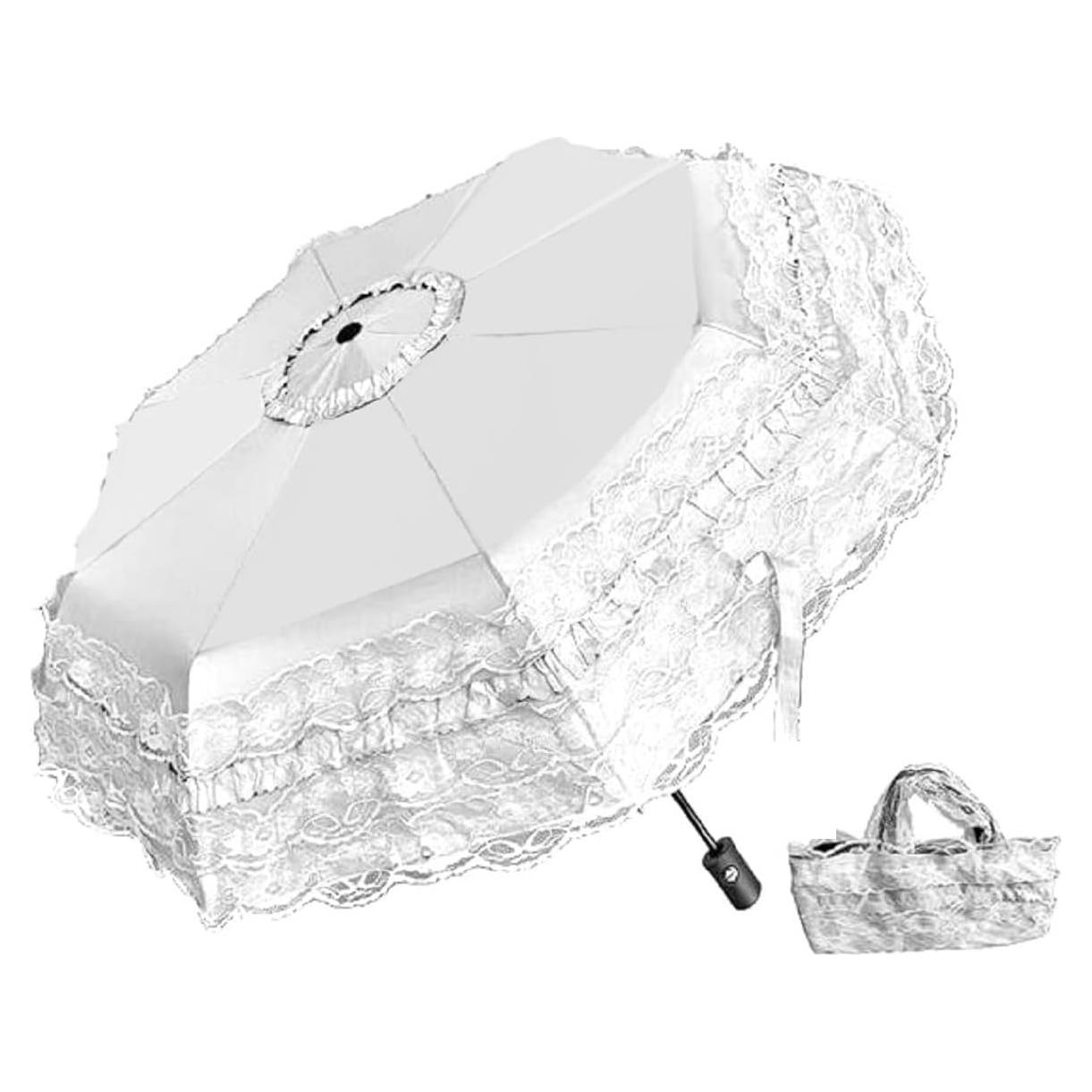 Paraguas de viaje automático Wendin con protección UV - Beige