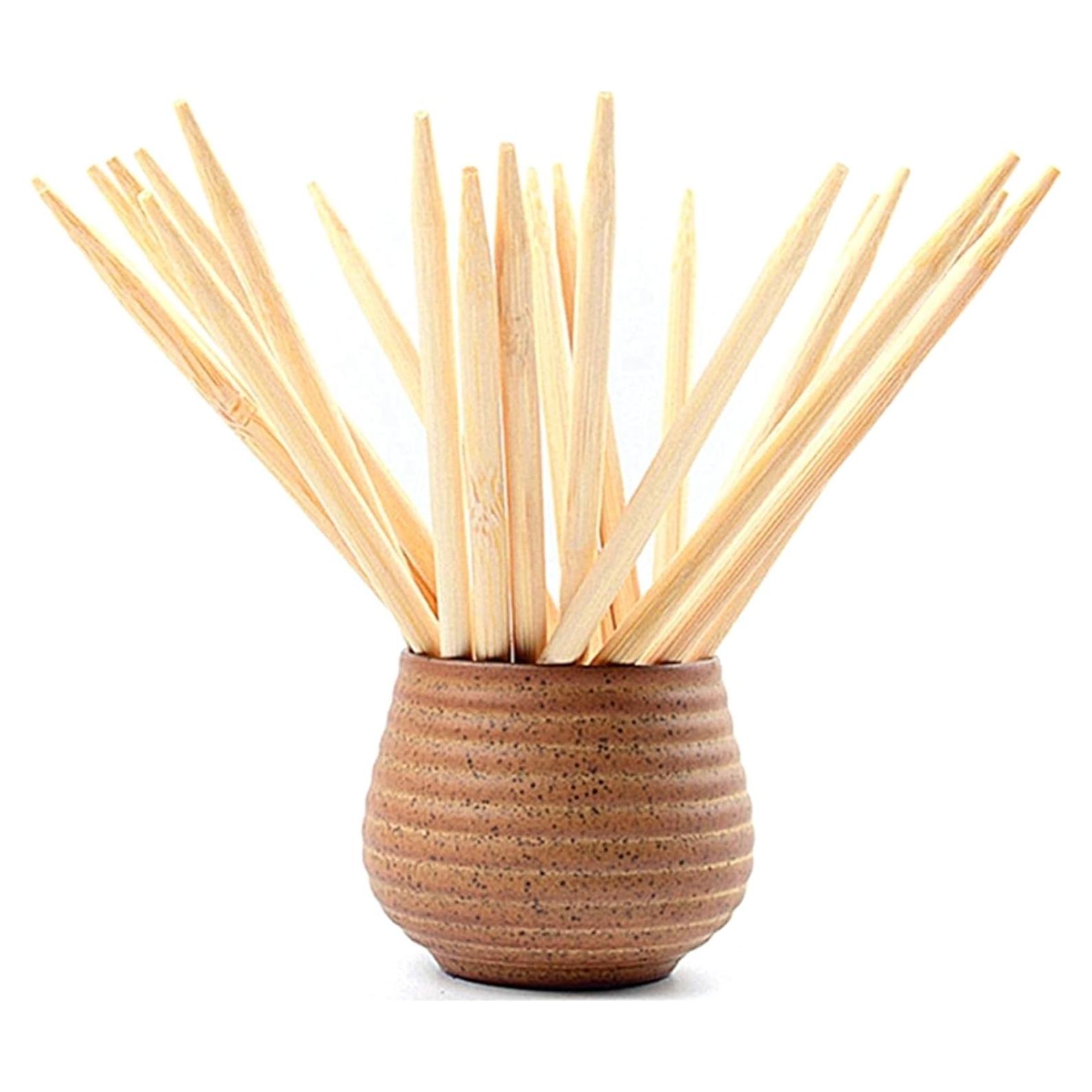 Pinchos de Bambú HOPELF Semi Punta 14 cm 100 pcs para BBQ