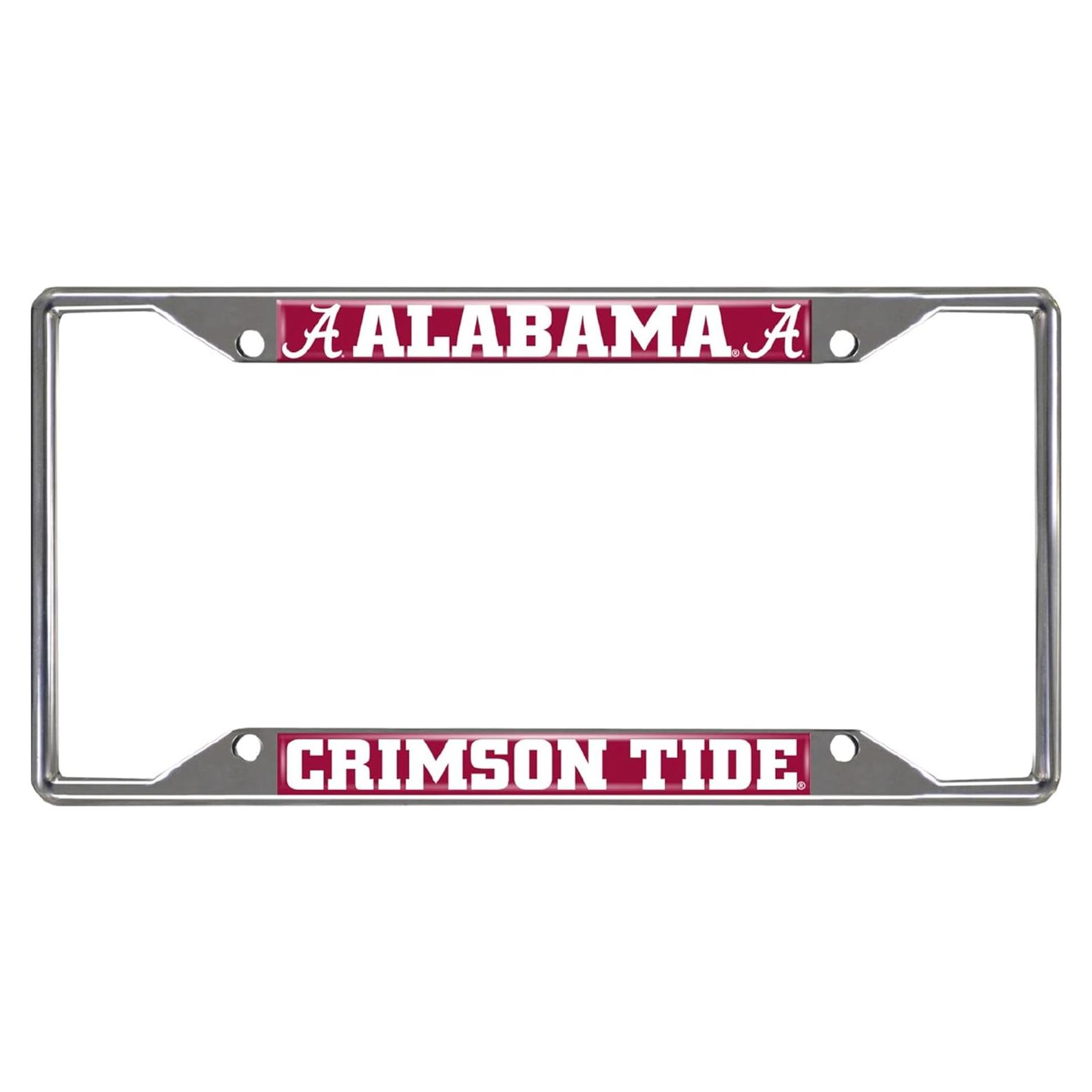 Marco de Placa de Licencia Metal Cromado FANMATS Alabama